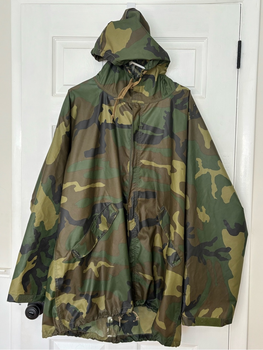 US Military Woodland Camo Rain Parka
